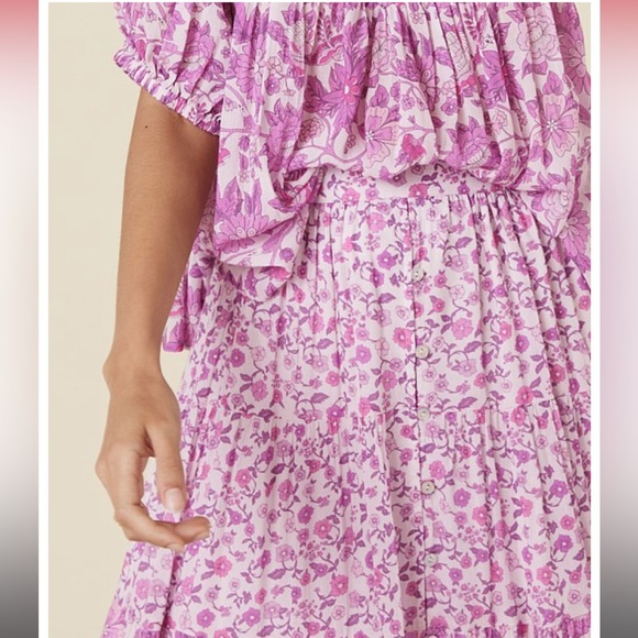 Spell and The Gypsy Collective Mossy Button Through Maxi Skirt Lilac NWT! - Picture 4 of 6